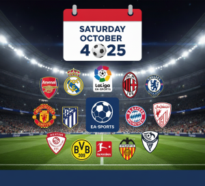 جدول مباريات السبت 4 أكتوبر 2025 (بتوقيت مصر والسعودية)